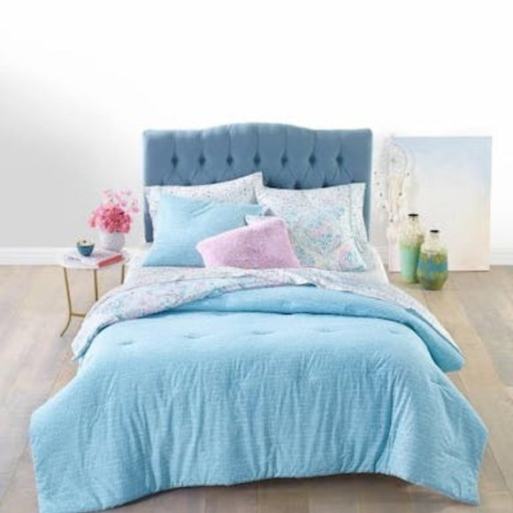 WHIM by Martha Stewart Collection Reversible 2-PC. Watercolor Damask-Print Twin/ - Picture 3 of 3